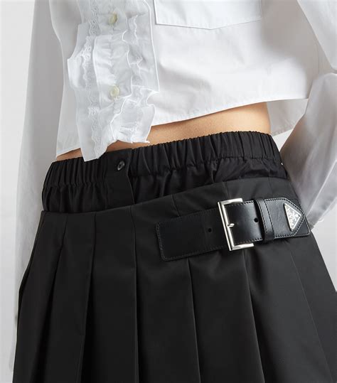 prada nylon mini skirt.